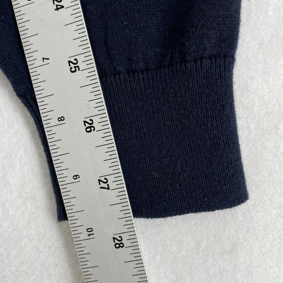 H&M Sweater Men's Sz M Blue Regular Fit Knitted Turtle Neck Ribbed Trim Pullover - Picture 4 of 9